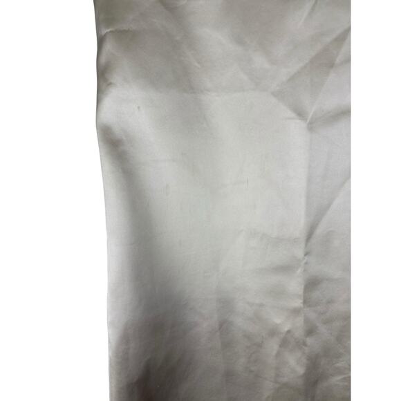 Helsa Heavy Satin Column Midi Skirt Minimalist Chic Elegant Evening Bone Size XL - Picture 5 of 12